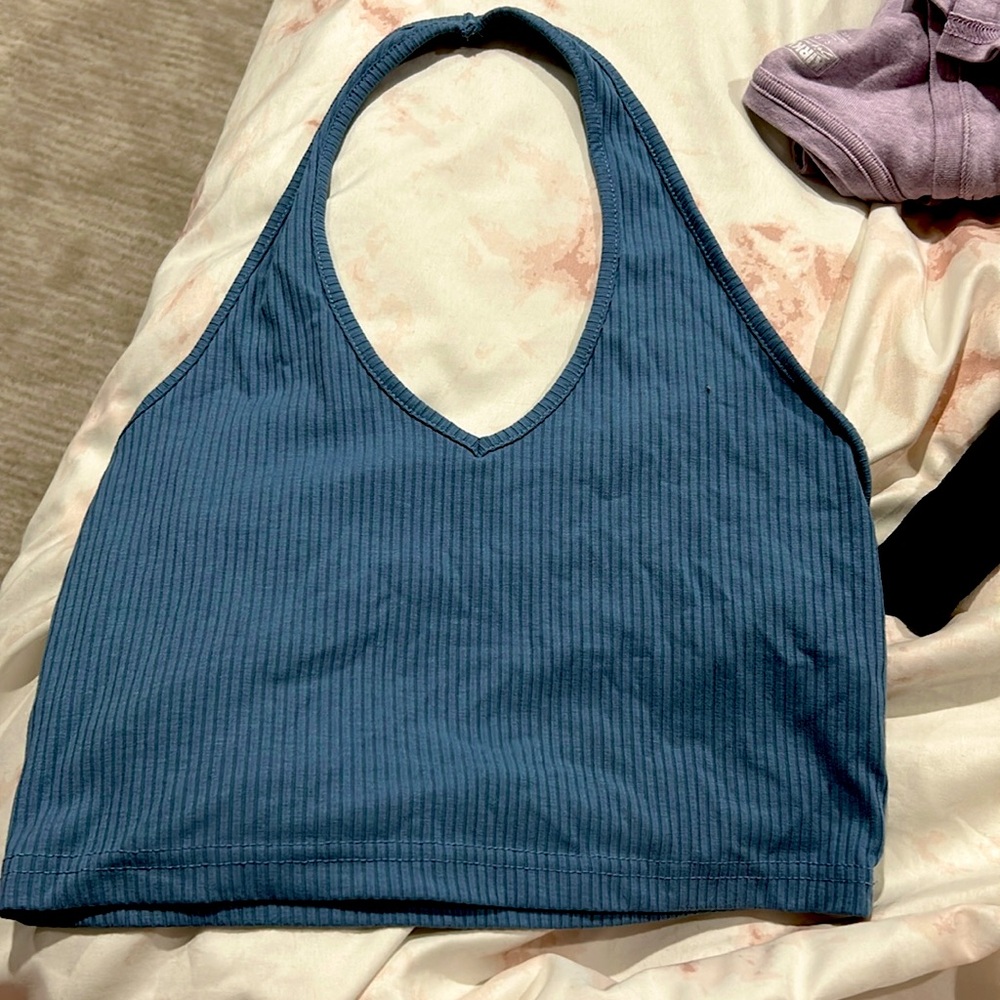 Blue Halter Top